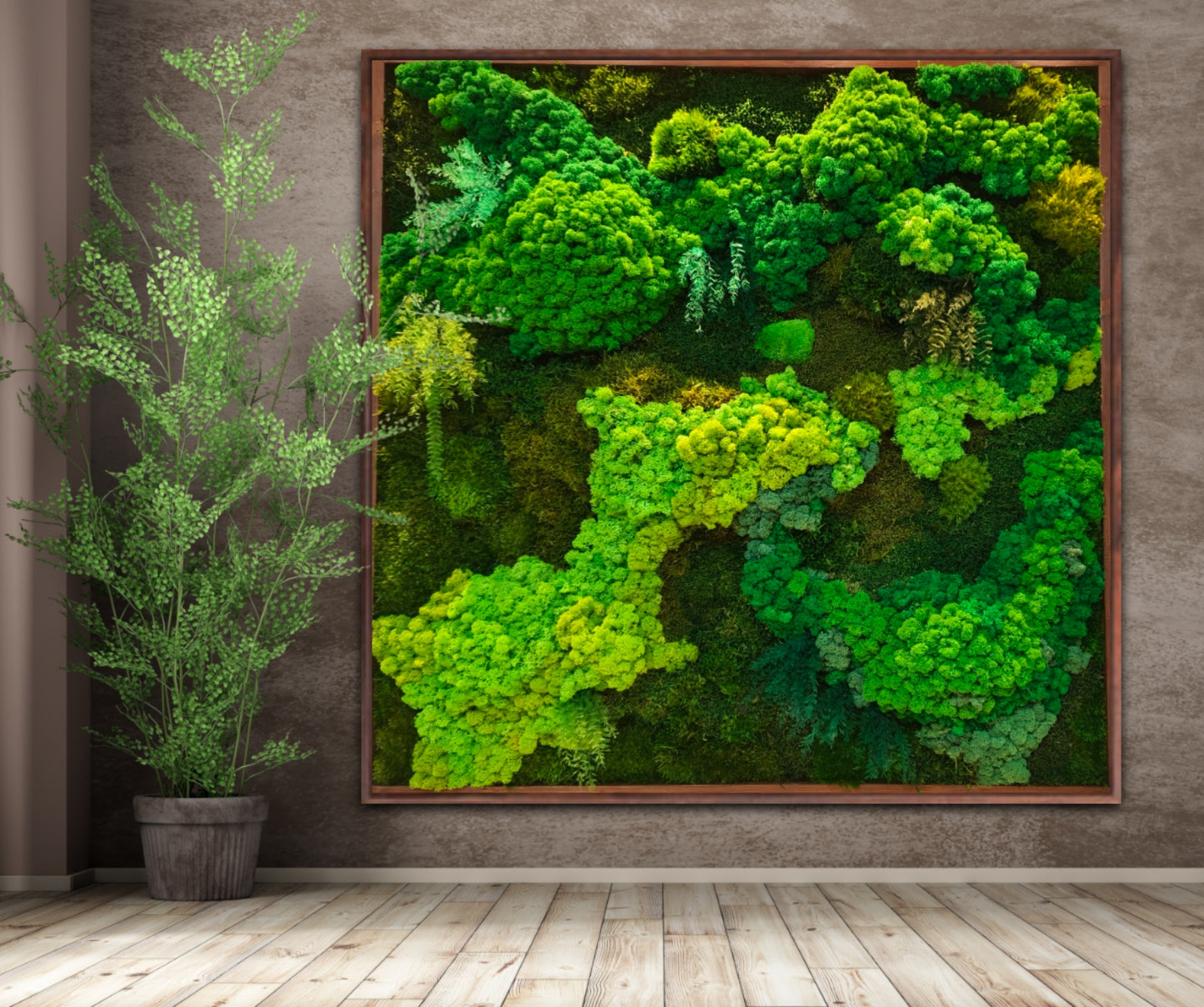 Moss frame, Moss Wall Art, Nature Room Decor, Art Modern wall