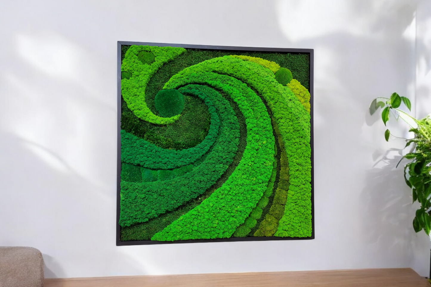Moss frame, Moss Wall Art, Nature Room Decor, Art Modern wall