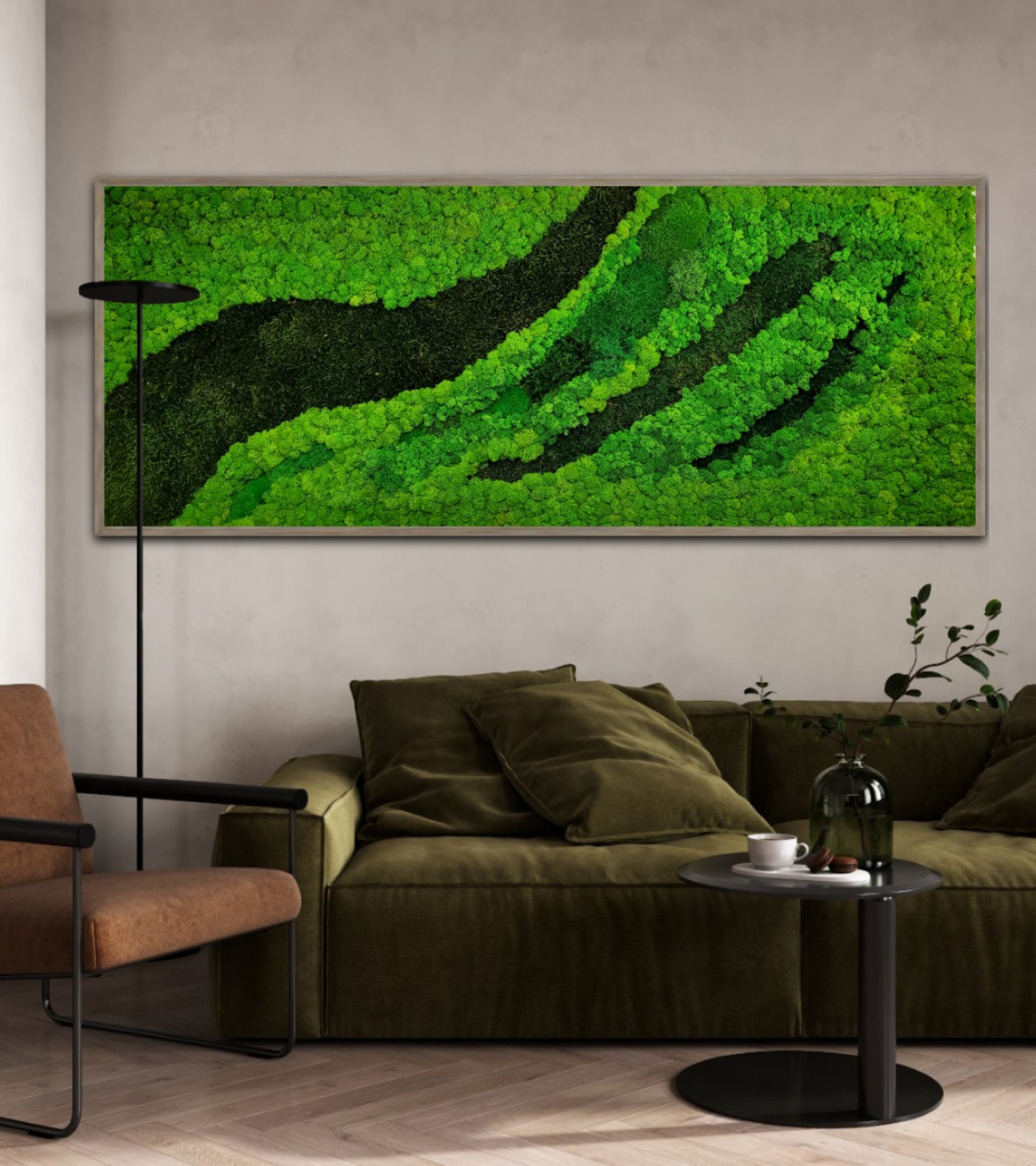 Moss frame, Moss Wall Art, Nature Room Decor, Art Modern wall