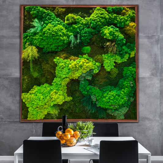Moss frame,  Moss Wall Art,  Nature Room Decor, Art Modern wall