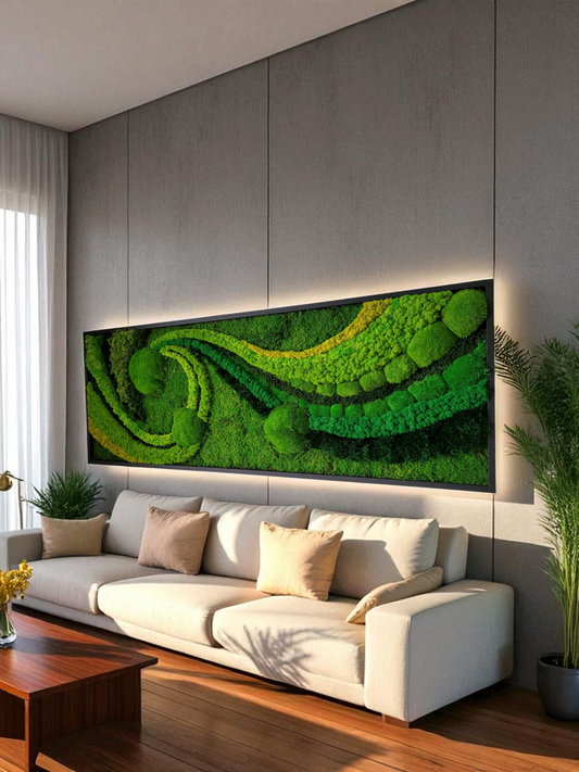 Preserved Moss Art Framed.