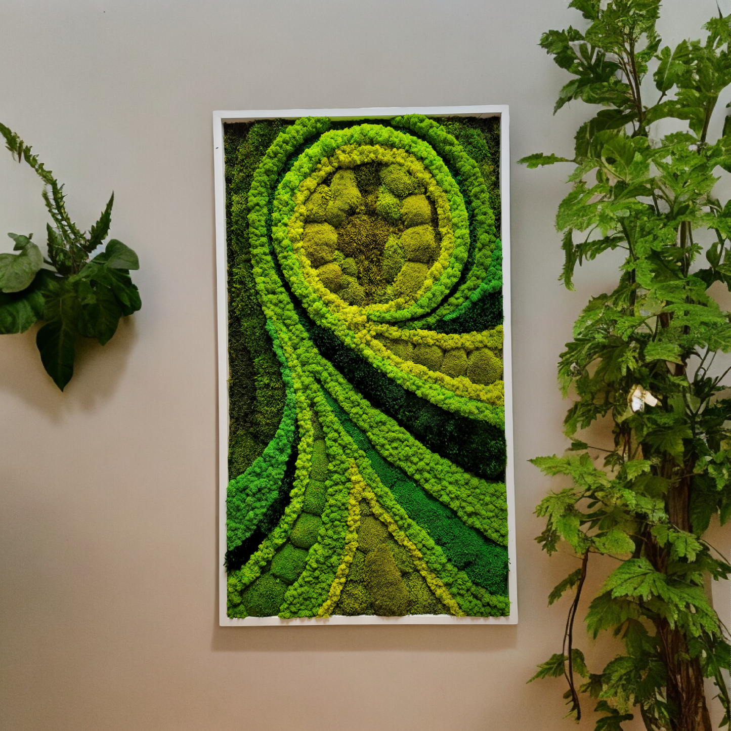 Moss frame,  Moss Wall Art,  Nature Room Decor, Art Modern wall