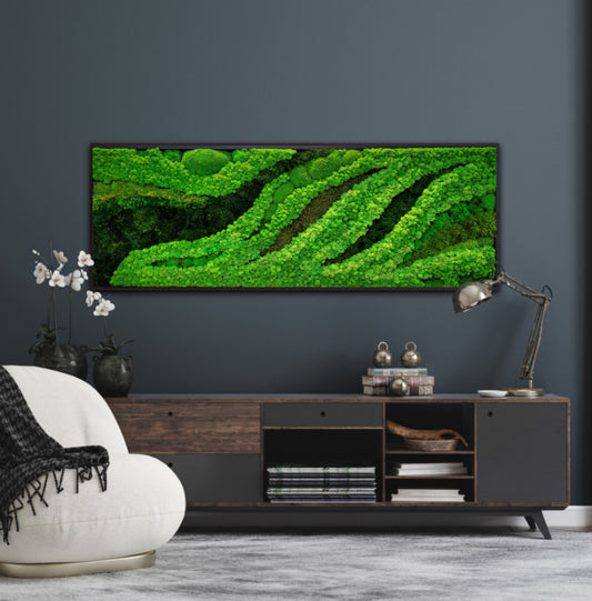 Moss frame,  Moss Wall Art,  Nature Room Decor, Art Modern wall