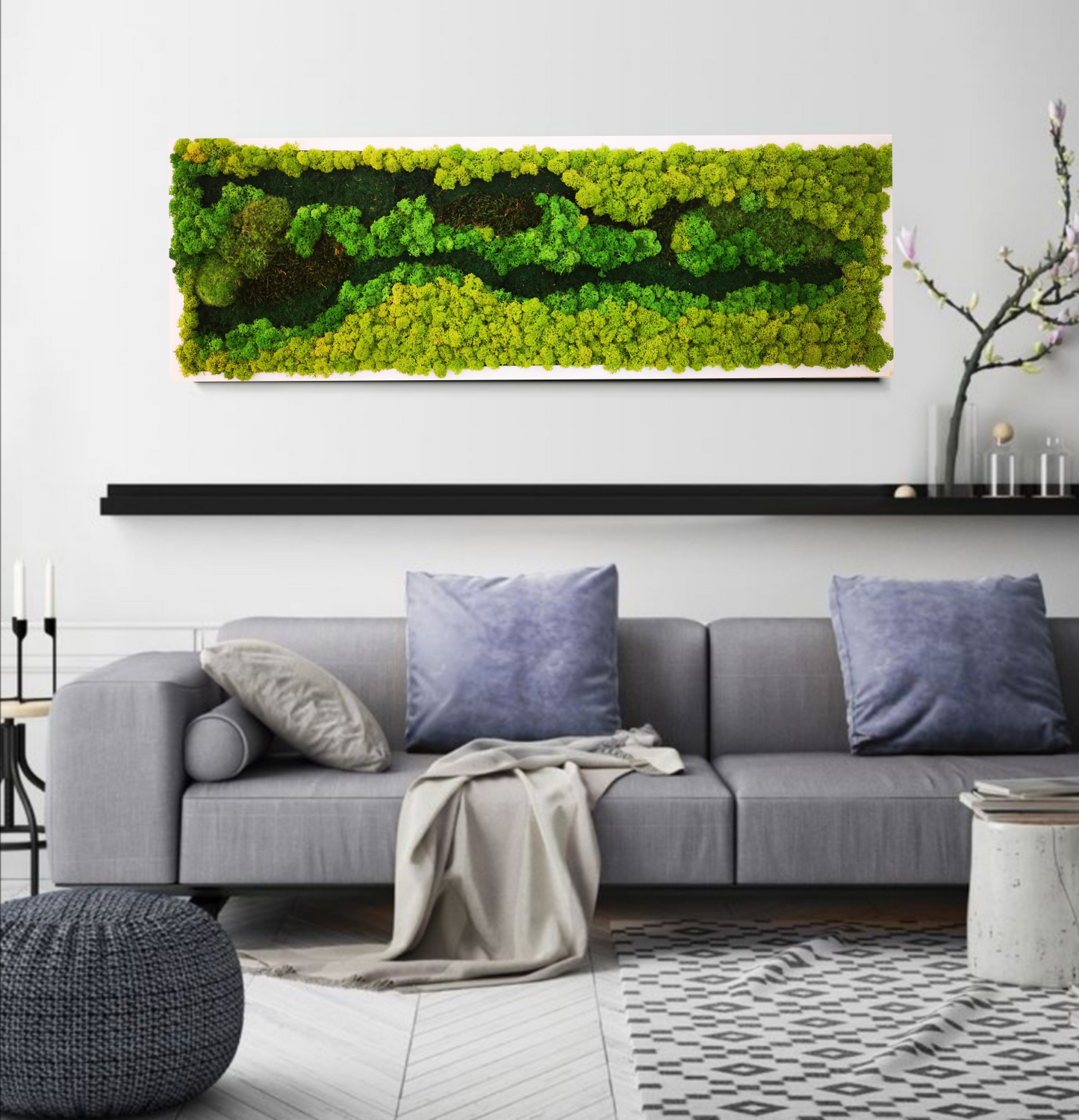 Preserved Moss Art Framed. Picture of preserved moss